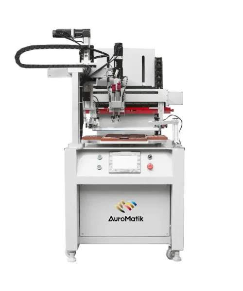 Máquina de impressão de tela plana indexada rotativa